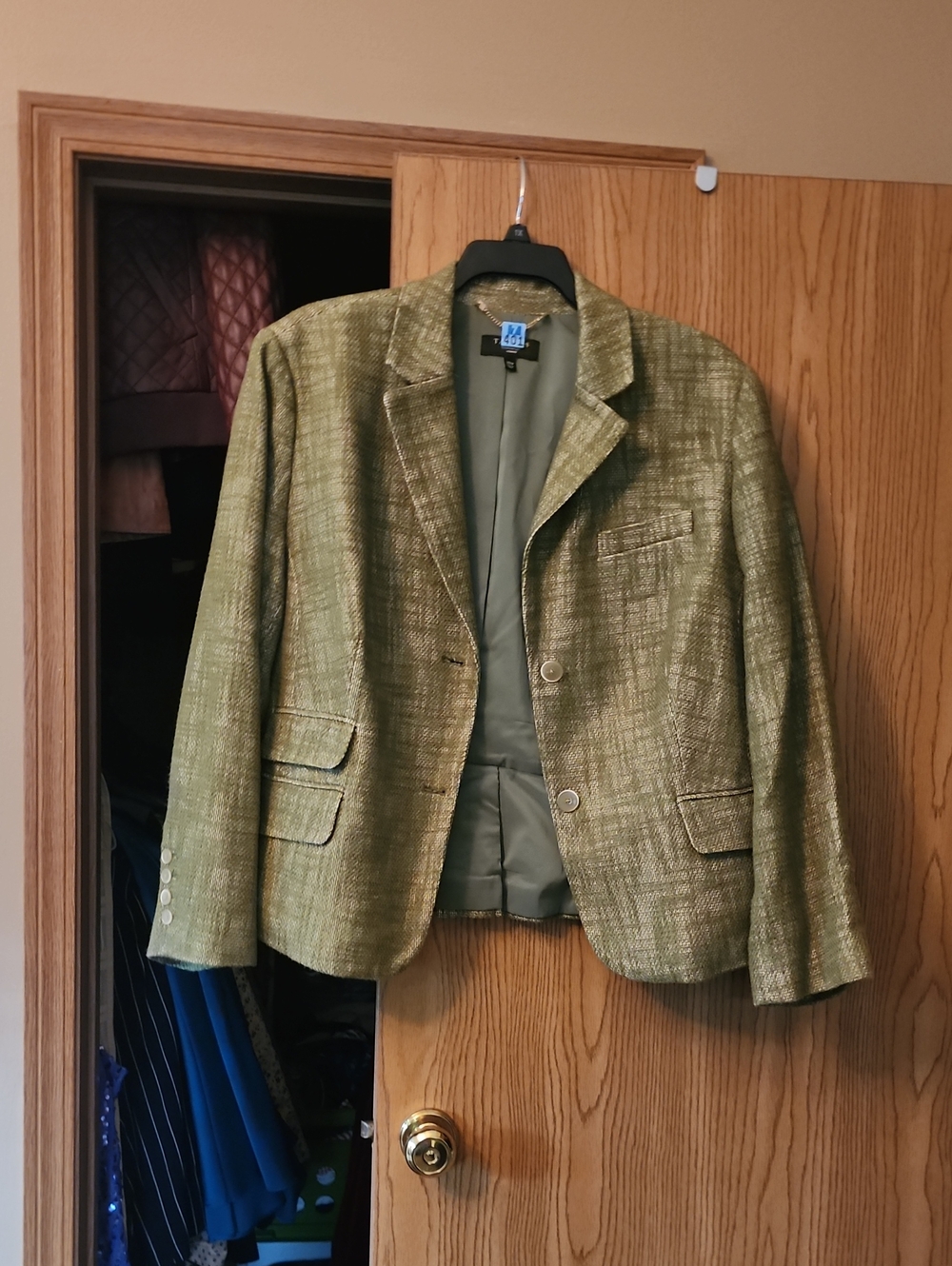 Talbots Olive Green Textured Women's Blazer